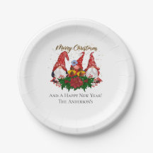 Navidades Gnomes Poinsettia Whimsical Woodland