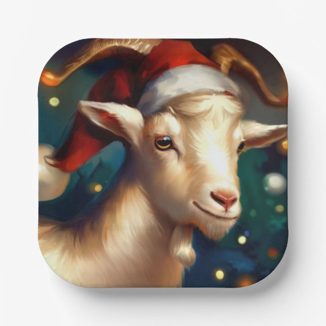 Plato De Papel Navidades Goat 1 (Anverso)