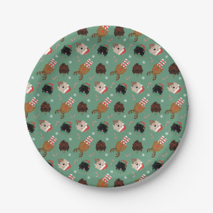 Plato De Papel Navidades Goldendoodle Dogs