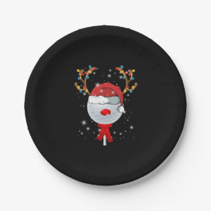 Plato De Papel Navidades Golf Ball