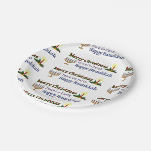 Plato De Papel Navidades Hanukkah