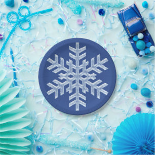 Plato De Papel Navidades helados de invierno helados helados con