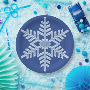 Plato De Papel Navidades helados de invierno helados helados con