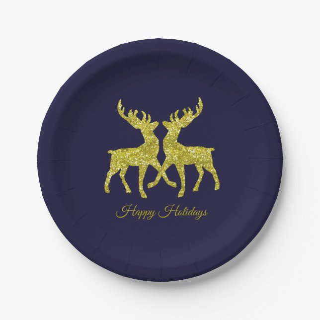Plato De Papel Navidades Holiday Deer (Anverso)
