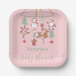 Plato De Papel Navidades Holiday Mobile Baby Shower