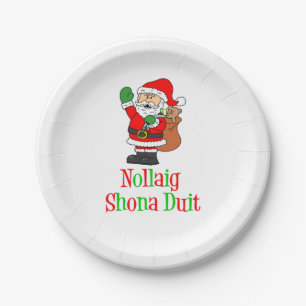 Plato De Papel Navidades irlandeses de Nollaig Shona Duit