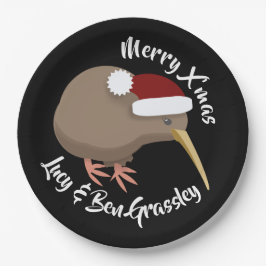 Plato De Papel Navidades Kiwi
