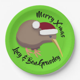 Plato De Papel Navidades Kiwi