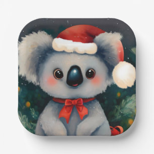 Plato De Papel Navidades Koala 1