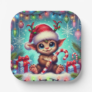 Plato De Papel Navidades Krampus