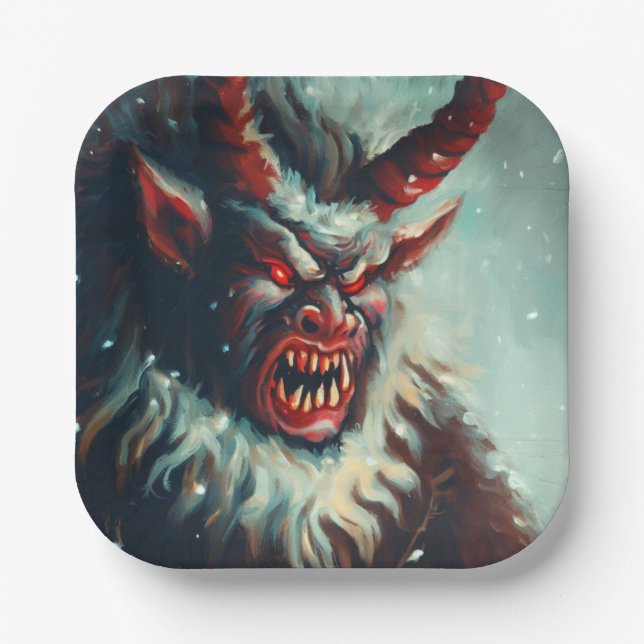 Plato De Papel Navidades Krampus 3 (Anverso)