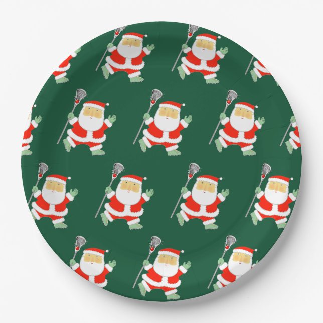 Plato De Papel Navidades Lacrosse (Anverso)