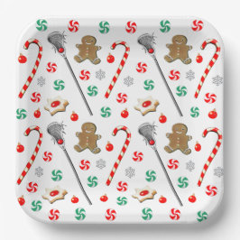 Plato De Papel Navidades Lacrosse