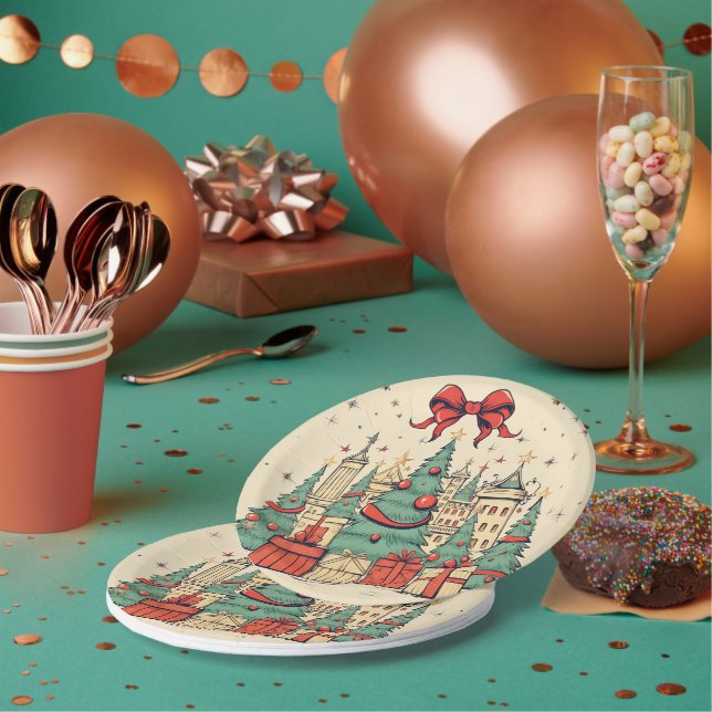 Plato De Papel Navidades lindos (Multi)