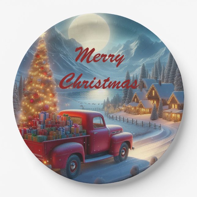 Plato De Papel Navidades mágicos hasta entrega (Anverso)