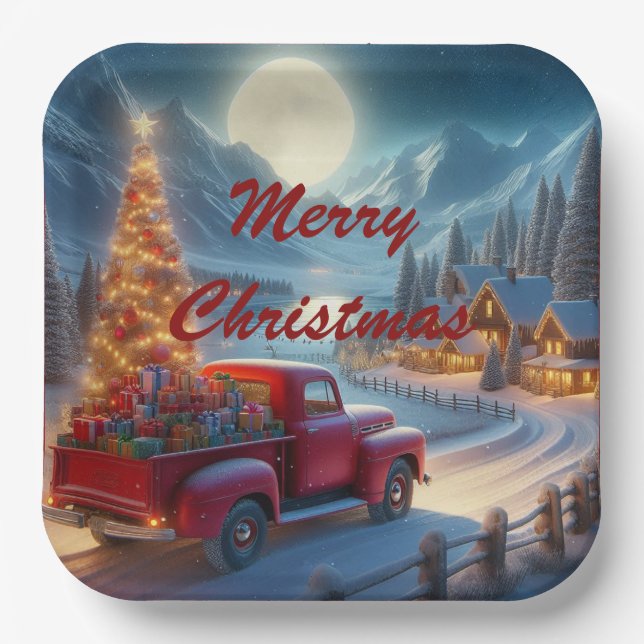 Plato De Papel Navidades mágicos hasta entrega (Anverso)