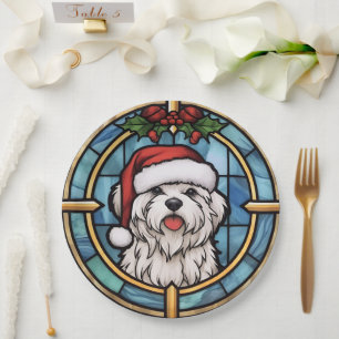 Plato De Papel Navidades malteses de vidrio templado
