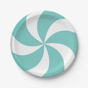 PLATO DE PAPEL NAVIDADES MINT CANDY