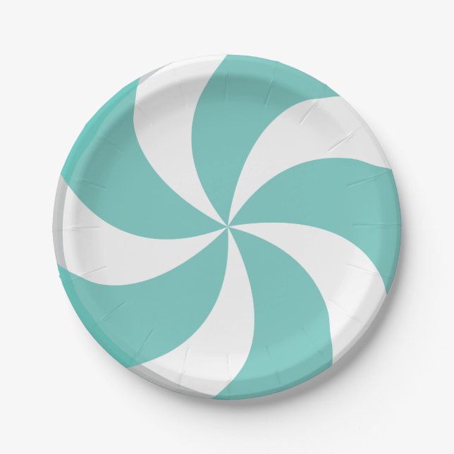 PLATO DE PAPEL NAVIDADES MINT CANDY (Anverso)