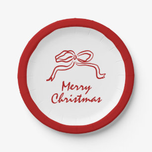 Plato De Papel Navidades modernos de Red Knot