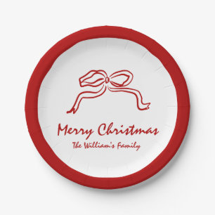 Plato De Papel Navidades modernos de Red Knot