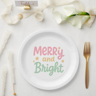 Plato De Papel Navidades modernos y coloridos