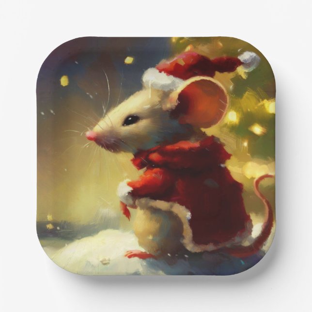 Plato De Papel Navidades Mouse 4 (Anverso)
