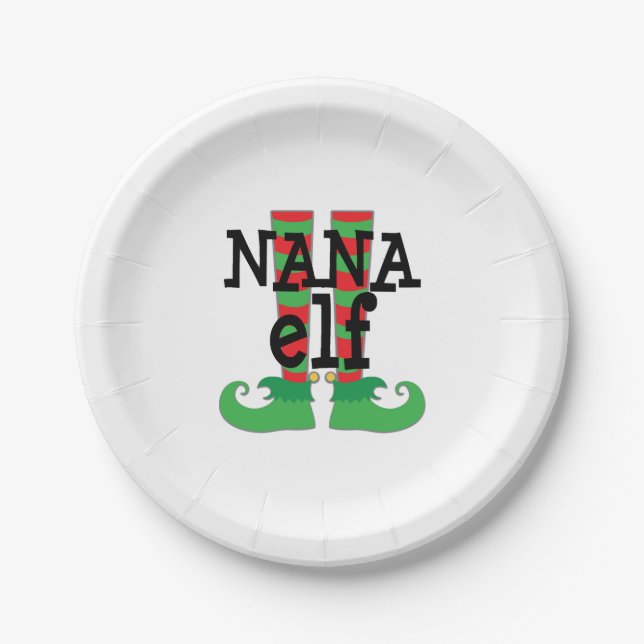 Plato De Papel Navidades Nana Elf (Anverso)