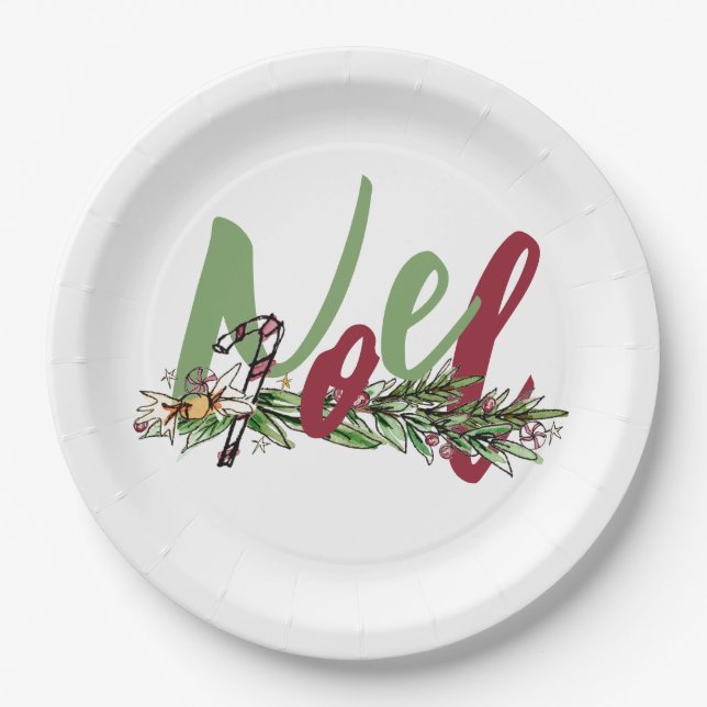 Plato De Papel Navidades Noel (Anverso)