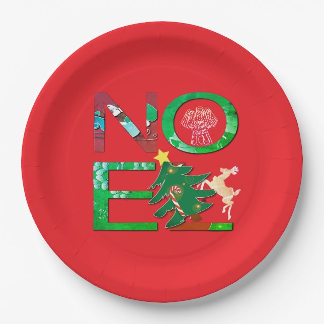 Plato De Papel Navidades Noel (Anverso)