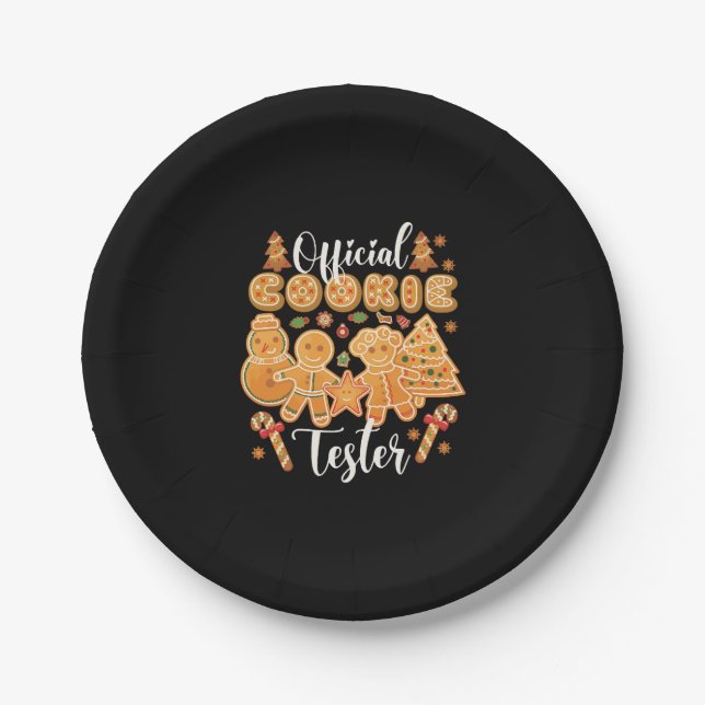 Plato De Papel Navidades oficiales de Cookie Tester Gingerbread B (Anverso)