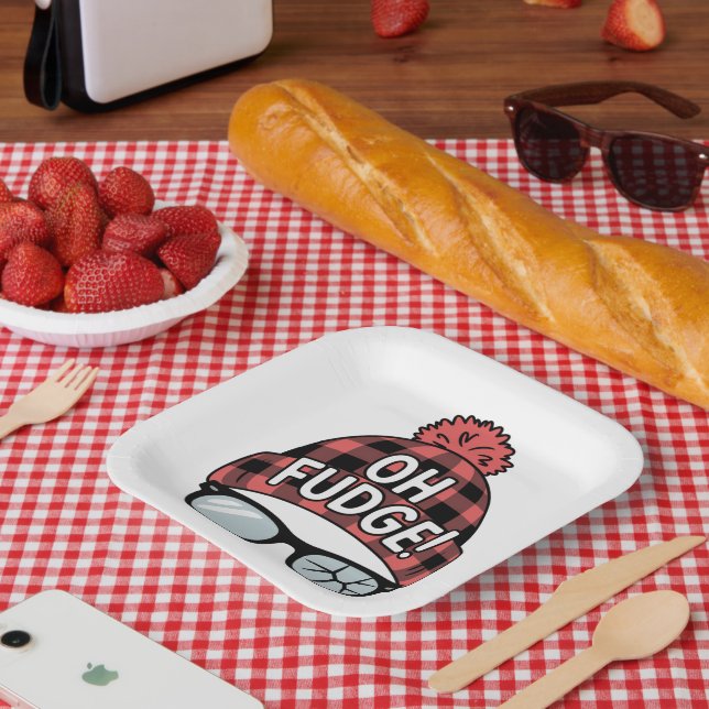 Plato De Papel Navidades Oh Fudge Xmas Vacaciones Graciosas (Picnic)