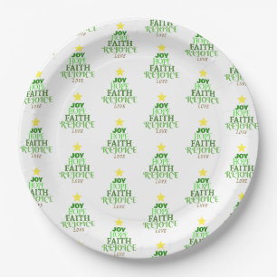 Plato De Papel Navidades Palabras Árbol de Navidad