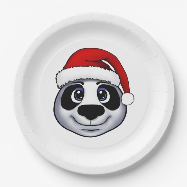 Plato De Papel Navidades Panda (Anverso)