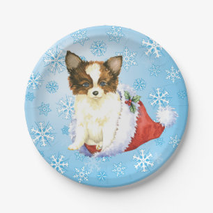 Plato De Papel Navidades Papillon