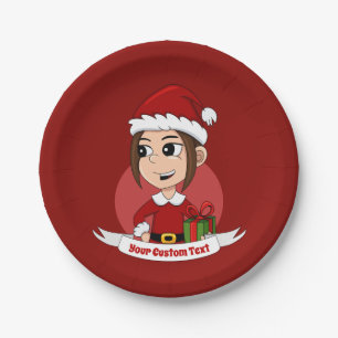 Plato De Papel navidades personalizados chicas placas de papel pe