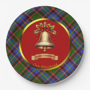 Plato De Papel Navidades personalizados de Aikenhead Tartan