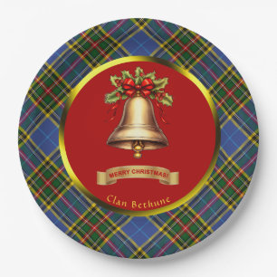 Plato De Papel Navidades personalizados de Bethune Tartan