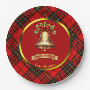 Plato De Papel Navidades personalizados de Brodie Tartan