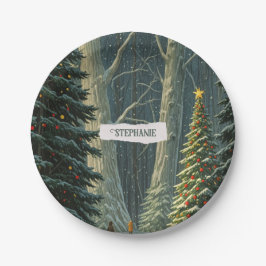 Plato De Papel Navidades personalizados de solsticio