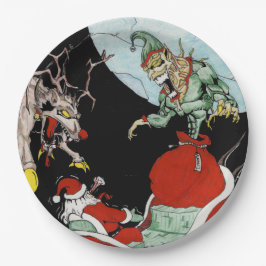 Plato De Papel Navidades pesadilla Personalizado Placas de papel