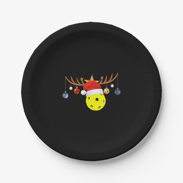 Plato De Papel Navidades Pickleball 0 (Anverso)