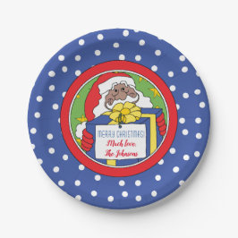 Plato De Papel Navidades Placa de papel Santa Personaliza