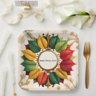 Plato De Papel "Navidades radiantes"