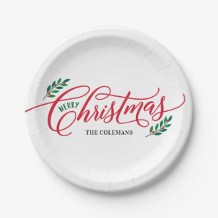 Plato De Papel Navidades ramifican Fiestas navideños fúnebres
