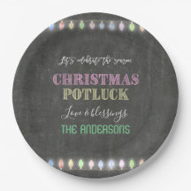 Navidades rusos Potluck Chalkboard String Lights