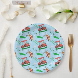 Plato De Papel Navidades Saboreando El Patrón De Renos