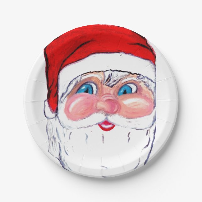 PLATO DE PAPEL NAVIDADES SANTA CLAUS (Anverso)