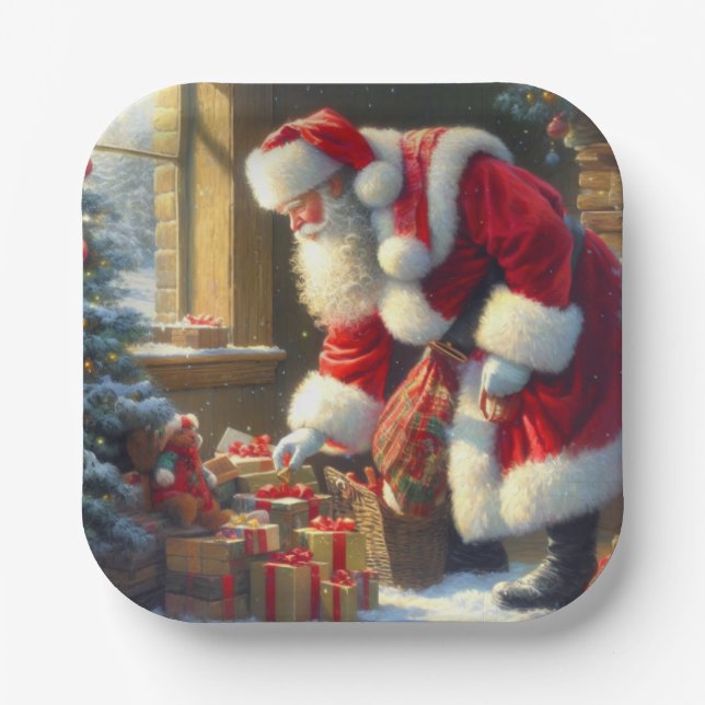 Plato De Papel Navidades Santa Claus 3 (Anverso)
