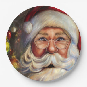 PLATO DE PAPEL NAVIDADES SANTA CLAUS PAPER PLATES